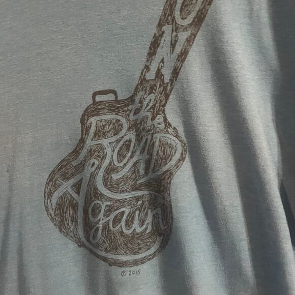 Very Important Tee Unisex XXL Blue "On The Road Again" with Guitar road trip - Picture 9 of 10